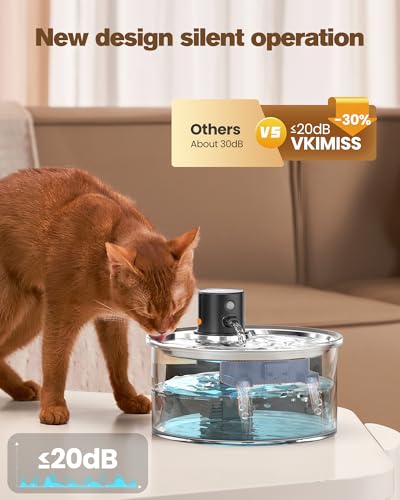 Wireless Cat Water Fountain Cordless