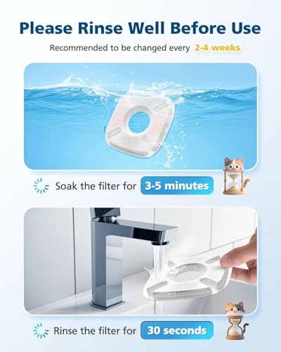 50 Pcs Cat Water Fountain Filters for Veken 95oz 67oz 135oz Pet Fountain (50 Count)