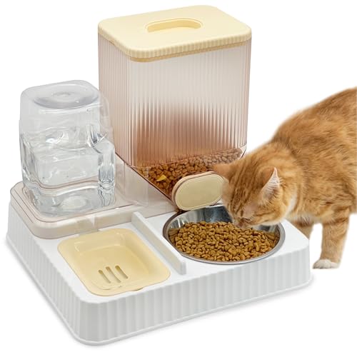 Gravity Cat Feeder & Water Dispenser