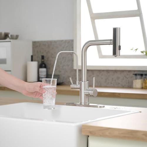 Kitchen Faucets with Water Filter and Pull Down Sprayer
