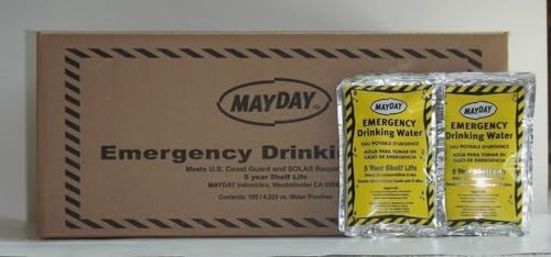 Emergency Water Pounches Case of 100. Emergency Preparedness (4.225 Ounce)