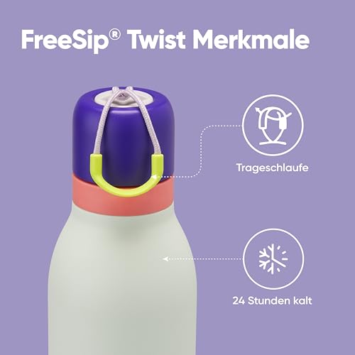 FreeSip Twist Stainless Steel Water Bottle 24 oz Minty Horizons