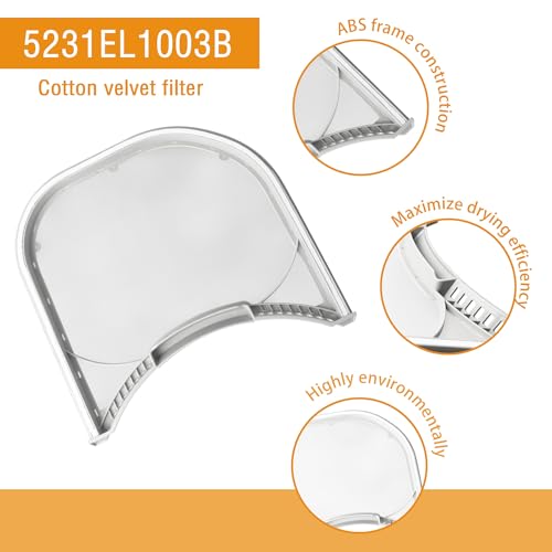 5231EL1003B Dryer Lint Filter Fits for LG Dryers filter