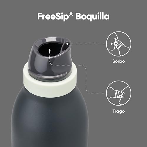 FreeSip Twist Stainless Steel Water Bottle 24 oz Foggy Tide