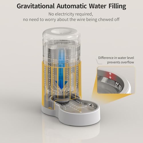 Cat Water Dispenser with Stainless Steel Bowl