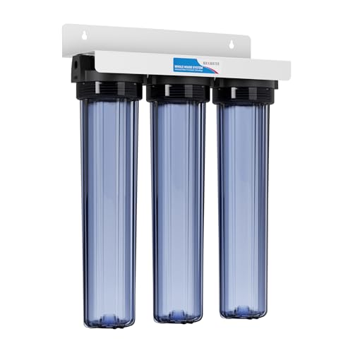 3 Stage 20" x 2.5" Whole House Clear Water Filter System Without Filters