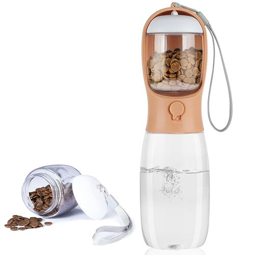 Dog Water Bottle with Food Container