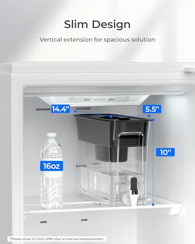 WFD-40L-L Water Filter Dispenser, 35-Cup Large Capacity, Black