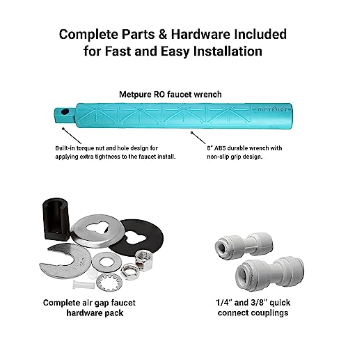 3-Line Air-Gap RO Faucet, Matte Black, NSF Certified