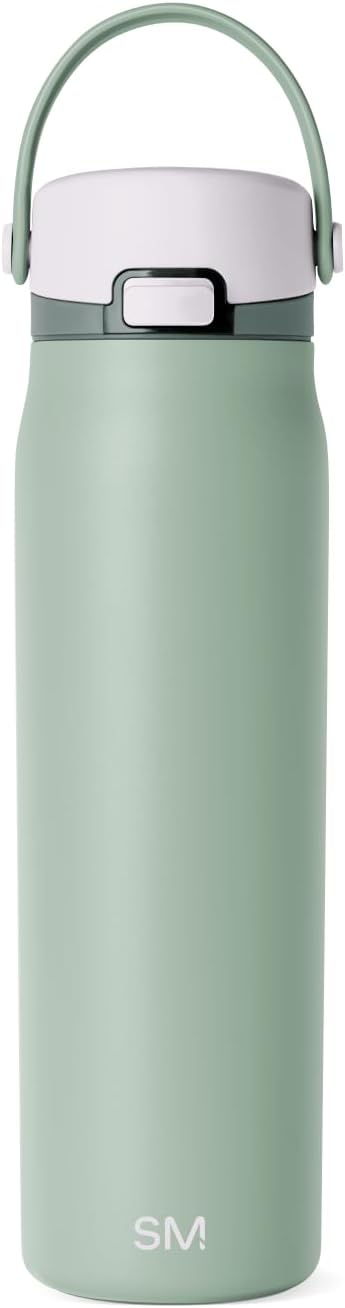 Simple Modern Mesa Sport Water Bottle with Covered Chug Lid | 30oz Cup Holder Friendly Insulated Stainless Steel Bottle for Gym, Sports and Travel | Willow
