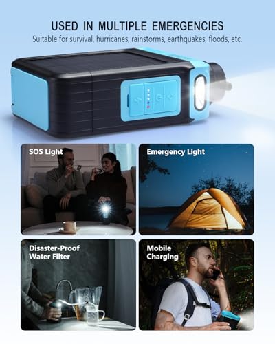 3-in-1 Water Filter System for Survival Gear & Emergency Preparedness