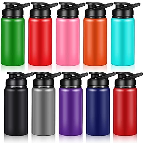 10 Pack Aluminum Water Bottles Bulk 17oz