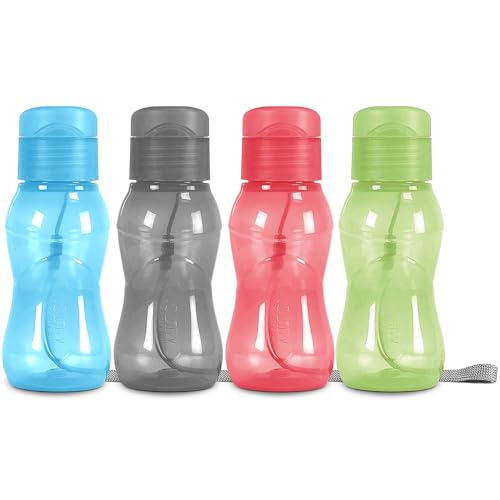 4 pack 6 oz Kids Water Bottle for School Leak Free Flip Lid (4 Count)