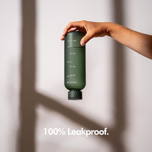 Slim Water Bottle 22oz [Lightweight & Shatterproof] Leak Proof Bottle for Women & Men