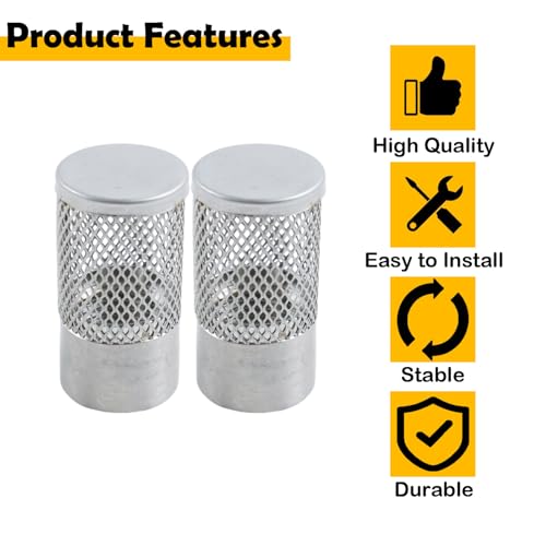 2Pcs 30mm Dia Hose Inlet Suction Strainer Filter