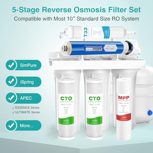 75 GPD Reverse Osmosis Water Filter Replacement Set (5 Count)