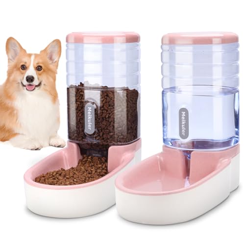 Automatic Dog Cat Feeder and Water Dispenser Set