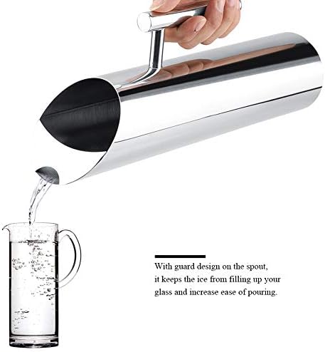 Stainless Steel Pitcher Cold Drinking Metal Water Pitcher with Ice Guard Home Hotel Serving Tool