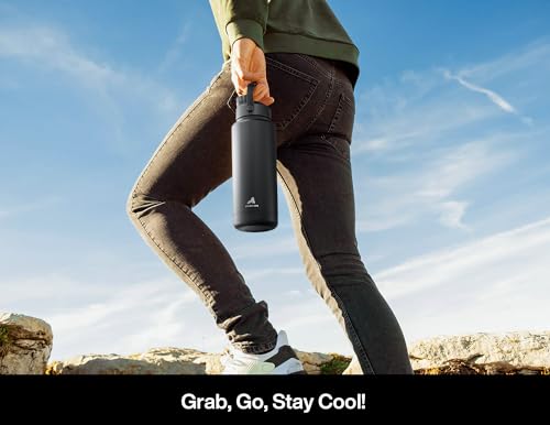 40 oz Insulated Water Bottle with 2