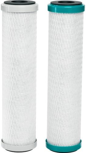 GE FXSVC Under Sink Water Filter, Replacement for Water Filtration System, Twice-Filtered Water, Reduces Sediment & Other Impurities from Water, Replace Every 6 Months, 2 Filters