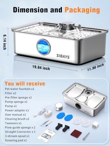 4.5Gal 17L Dog Water Fountain