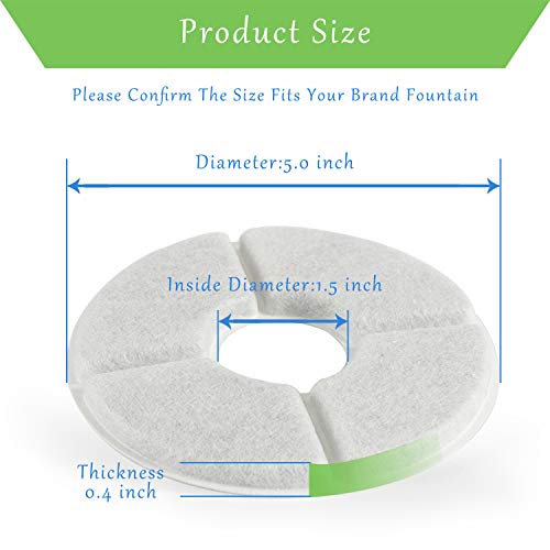 Rarloner Cat Fountain Replacement Filters (8 Count)