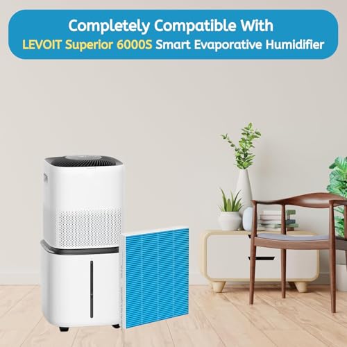 6000s Wick Humidifier Filter Replacement for LEVOIT Superior 6000S Smart Evaporative Humidifier