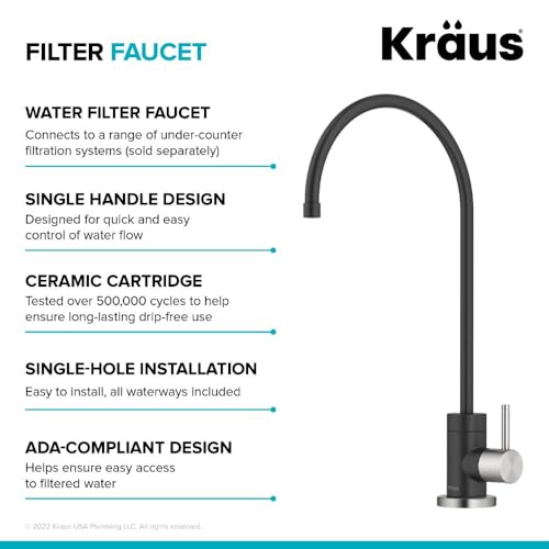 Purita™ Single Handle Drinking Water Filter Faucet for Reverse Osmosis or Water Filtration System in Spot