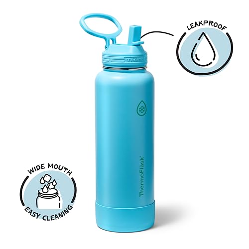 Insulated Water Bottle with Straw Lid
