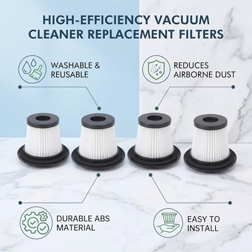 Vacuum Replacement Filter 4pcs Vacuum Cleaner Replacement Filters