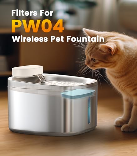 6pcs Replacement Filters for PW04 3.5L Wireless Cat Water Fountain （Only for oneisall Fountain B0DNJT76WJ