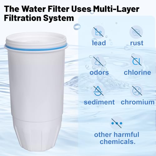 Water Filters Replacement Compatible with Zero Pitcher and Dispenser ZR (2 Count)