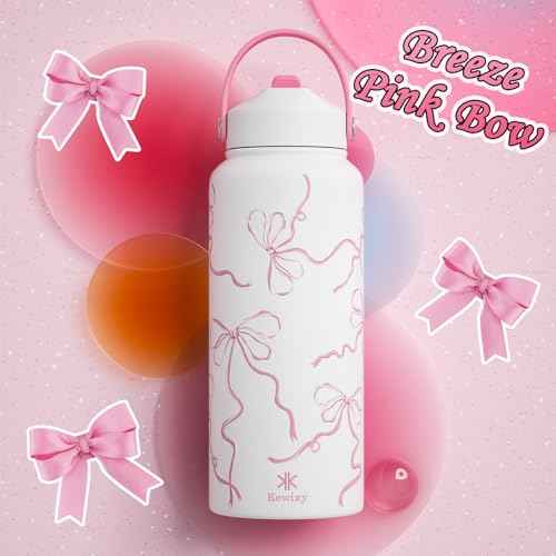 32 oz Insulated Water Bottle with Straw