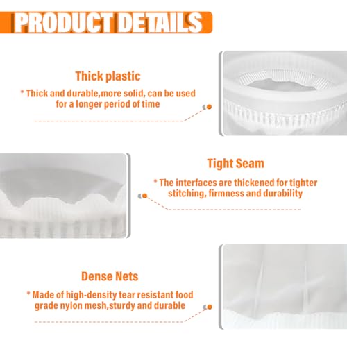 2 Pcs IBC Lid Filter Nylon Screen for Water Tank Rain Barrel Plastic