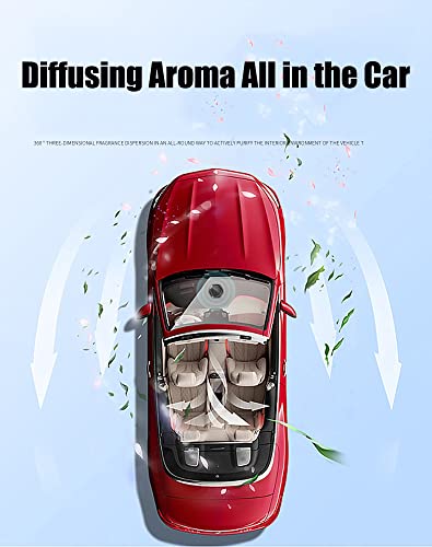 Solar Energy Powered Car Air Freshener Essential Oil Car Diffuser Perfume Scent Fragrance Air Purifier Rotating Relieve Fatigue Aromatherapy Diffuser for Car Home Office Decoration Gifts