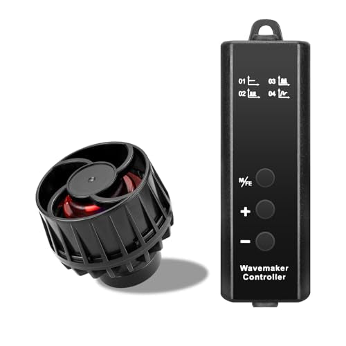 1050GPH Aquarium Wave Maker with Controller Mini DC12V 6W Powerhead with Magnetic Mounting