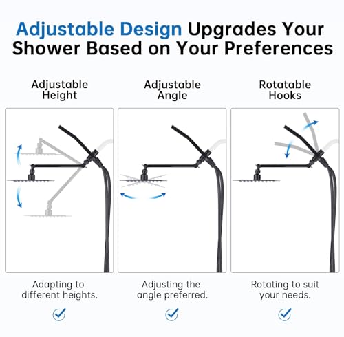 All Metal 10" Rain Shower Head with Handheld for Bathroom Upgrade
