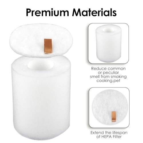 8 Sets) Replacement Foam Filters (3.7" High) Compatible With Shark AV2501S AV2501AE RV2520AOUS UR1005AE R101AE RV1001AE AV912S RV1000 AV970 AV993 AV1002AE Robotic Vacuum Cleaner, Replace #106KY1000AE (8 Count)