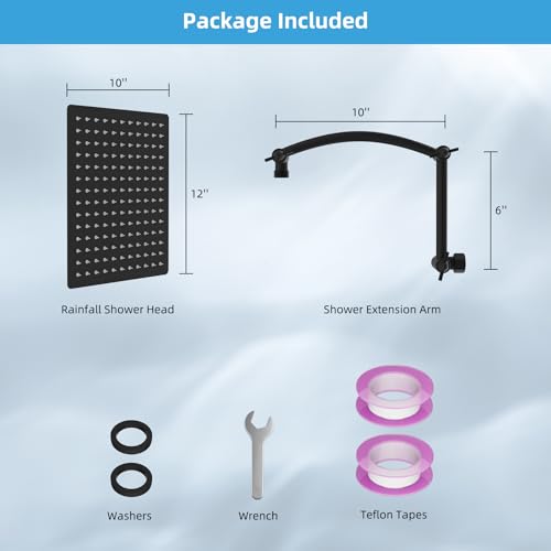 All Metal 12'' Rain Shower Head