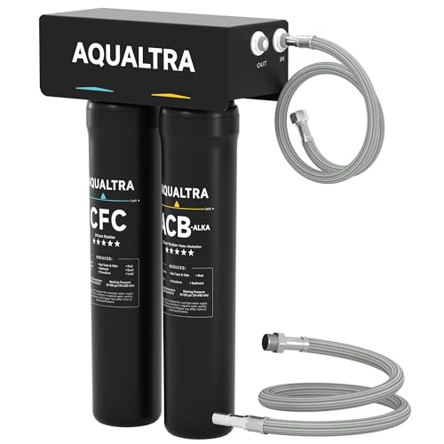 USF-2B-15 Slightly Alkaline Under Sink Filter System, 28K Gal, Reduce PFOA, PFOS, Chlorine, Lead, Mercury, Chloramine, Fluoride, Microplastics Particles, Bad Taste & Odor