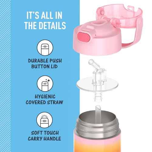 FUNTAINER Water Bottle with Straw