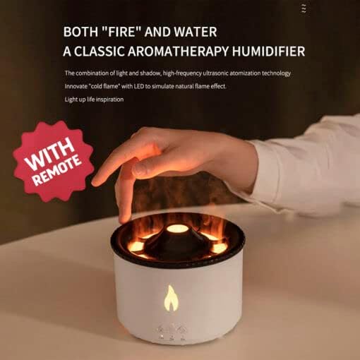 Mauna Aroma Diffuser Black - Aromatherapy Essential Oil Diffuser, Air Diffuser/Humidifier 2 Mist Modes, Jellyfish Erupt, Excellent Gift for All