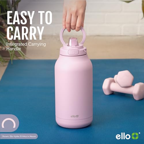 Hydra 64oz Half Gallon Water Jug with Handle and Motivational Time Markers for All Day Hydration