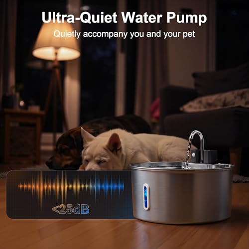 PWL 009 Wireless Smart 3 Water Modes Stainless Steel Dog Water Fountain