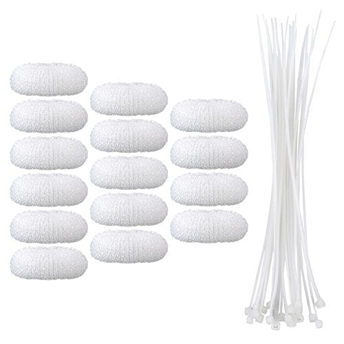 15 Pieces Lint Traps Lint Snare Washing Machine Mesh Washer Laundry Hose Filter with 15 Pieces Cable Ties