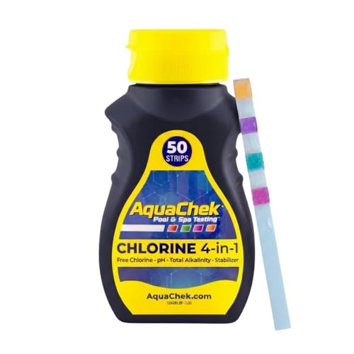 Yellow 4 Way Pool and Spa Test Strips (50 Strips)