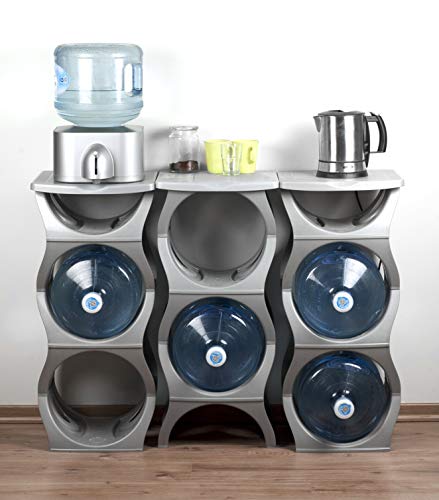Stackable Water Bottle Storage Rack Best Water Jugs 5 Gallon Organizer. Jug Holder for Kitchen
