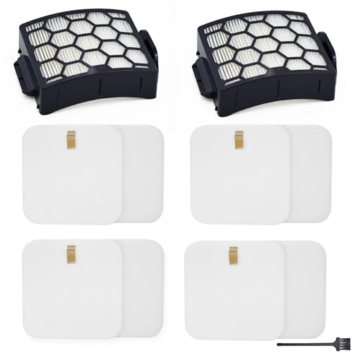 LA555,LA502, LA322 Filter Replacement Parts for Shark LA402,LA301, LA300, LA455, LA702, LA360 Rotator Lift-Away ADV DuoClean PowerFins Upright Vacuum,4 Foam&Felt+2 HEPA(Not fit UV850 UV900 vacuum) (6 Count)