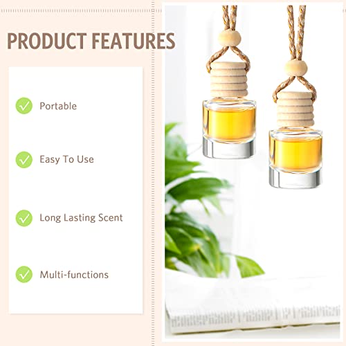 100 Pcs Car Diffuser Bottles Empty Bulk with Wood Cap (100 Count)