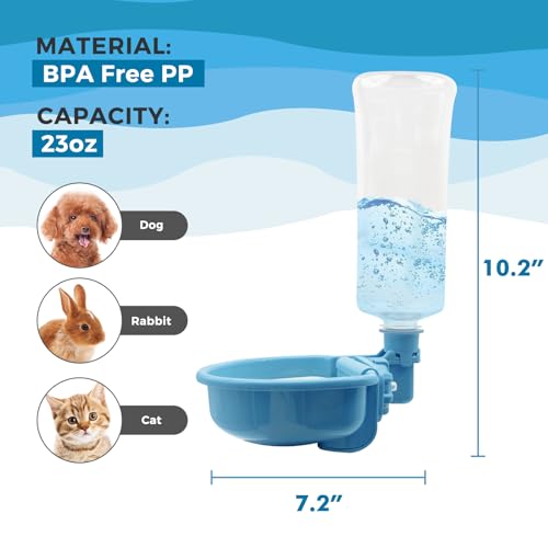 Anti Splash Pet Water Bowl for Crates